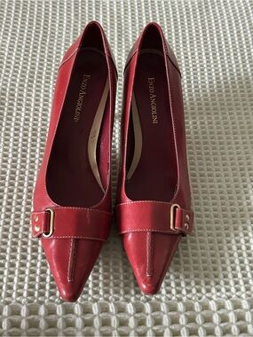 Vintage Enzo Angiolini Kitten Heels with Buckle Detail